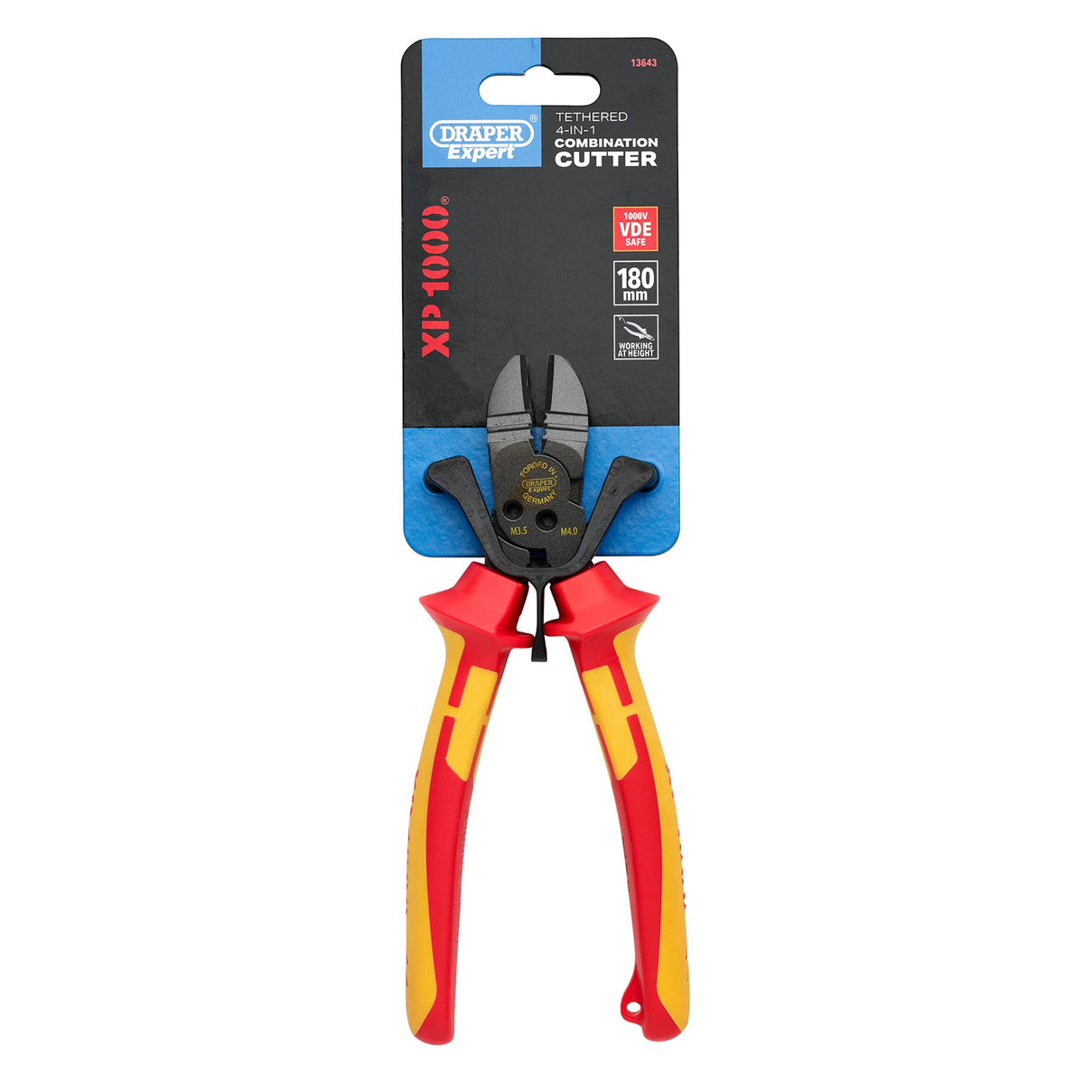 XP1000 VDE Tethered 4-in-1 Combination Cutter, 180mm : Model No. XP1000/4-1