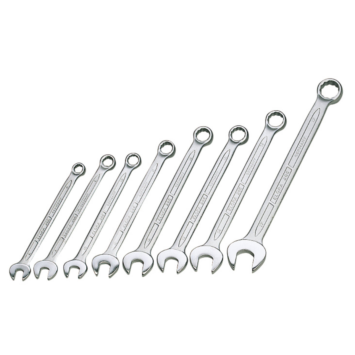 8 Piece Long Metric Combination Spanner Set: Model No.205 S8M