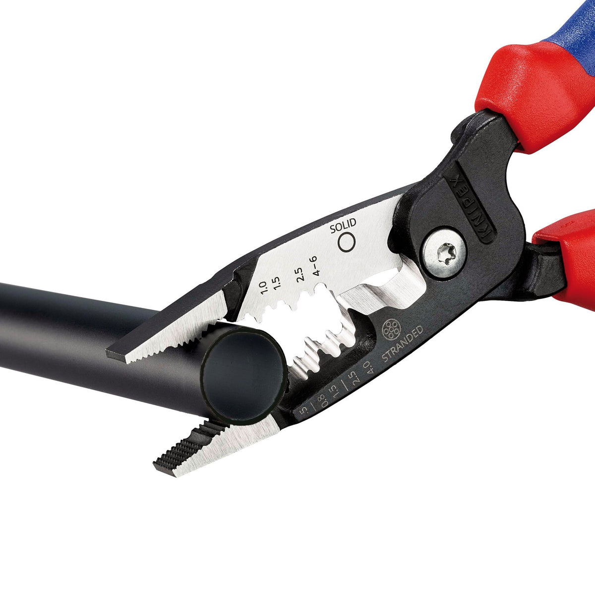 KNIPEX 13 72 200 ME Wire Stripper with Multi-Component Grips, 200mm : Model No. 13 72 200 ME SB
