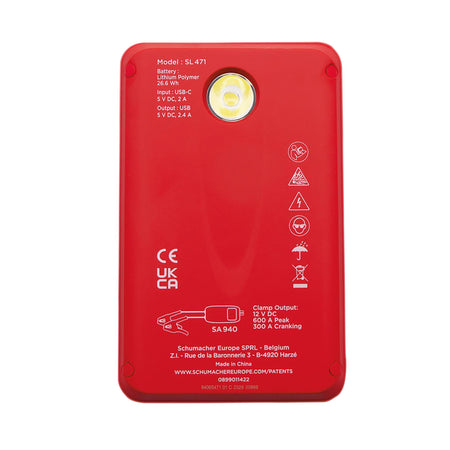 Schumacher SL471 12V Lithium Booster and Power Bank, 600PA : Model No. SL471