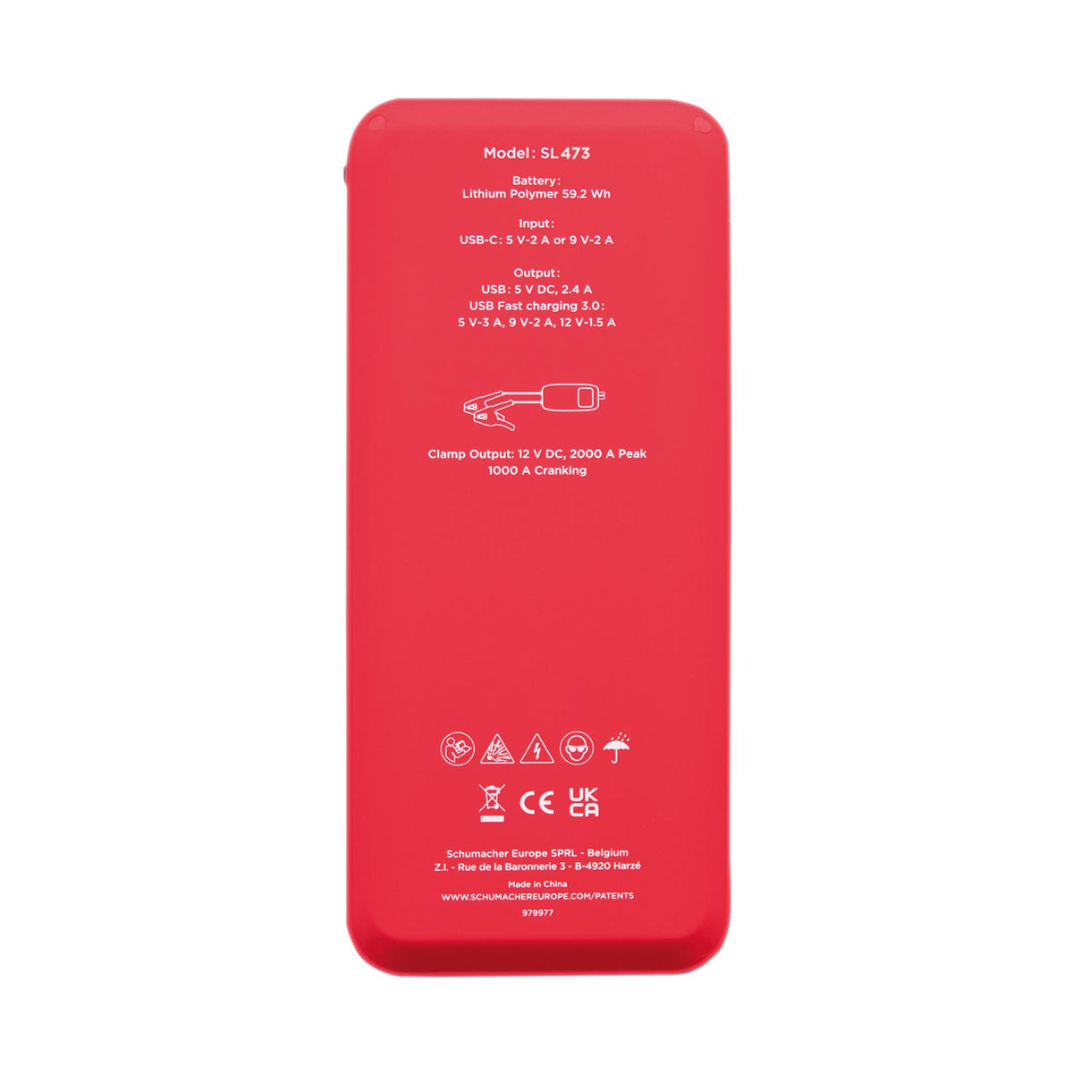 Schumacher SL473 12V Lithium Booster and Power Bank with Wireless Charging, 1500PA : Model No. SL473