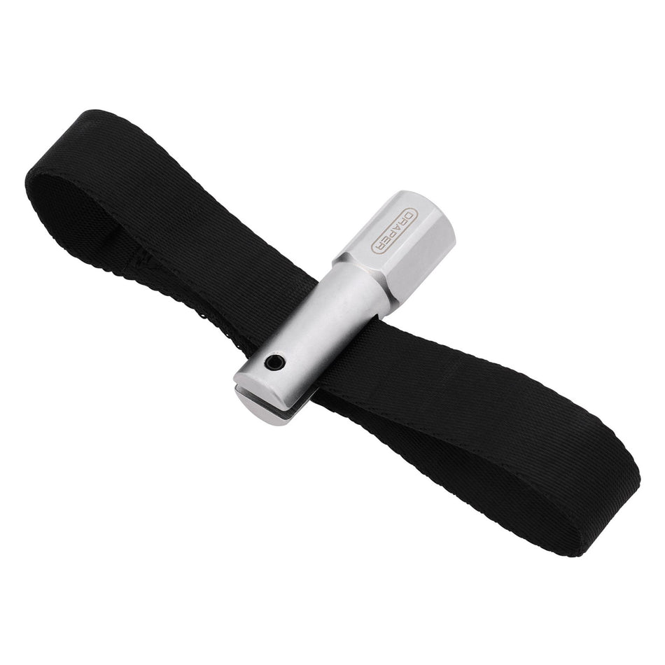 DRAPER 1/2in. Square Drive or 21mm 120mm Capacity Oil Filter Strap Wrench: Model No.256