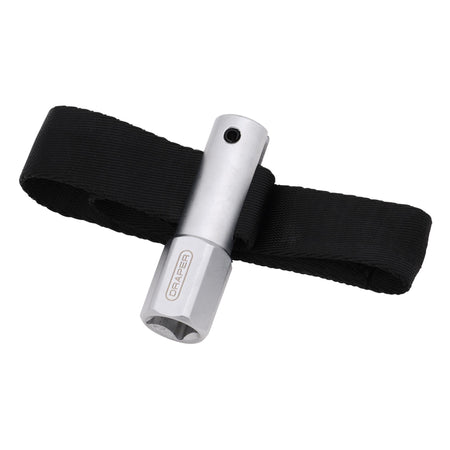 DRAPER 1/2in. Square Drive or 21mm 120mm Capacity Oil Filter Strap Wrench: Model No.256