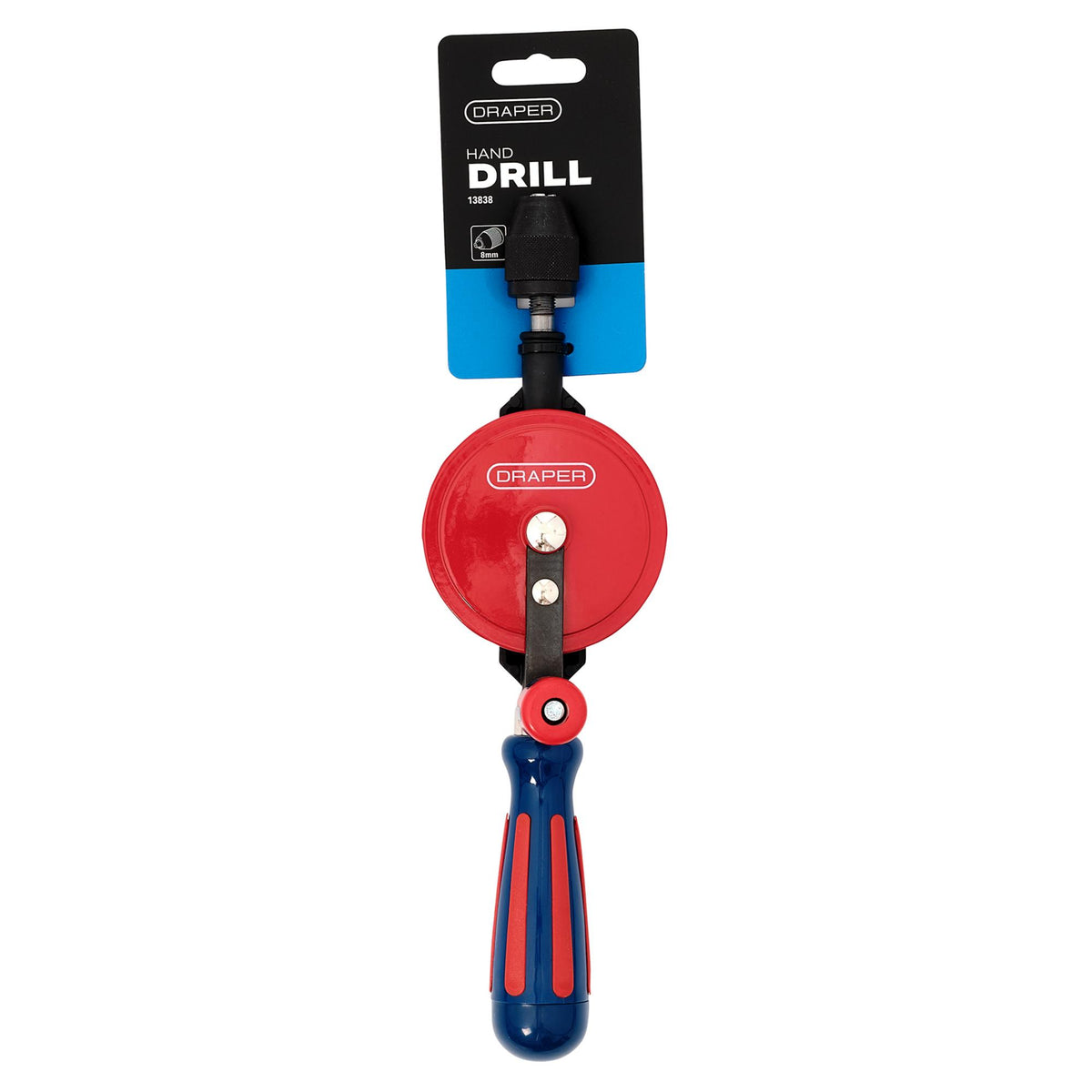 DRAPER 8mm 3/8in. Chuck Double Pinion Hand Drill: Model No.4900