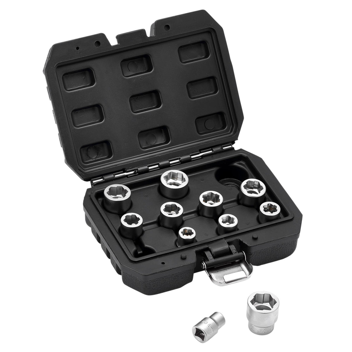 Bolt Extractor Socket Set, 3/8" Sq. Dr. (11 Piece): No.BE-11PC