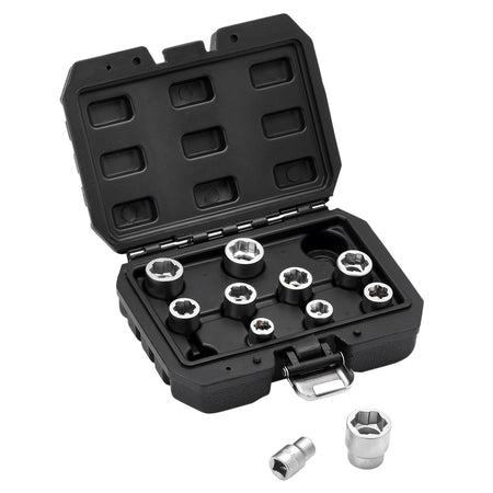 Bolt Extractor Socket Set, 3/8" Sq. Dr. (11 Piece): No.BE-11PC