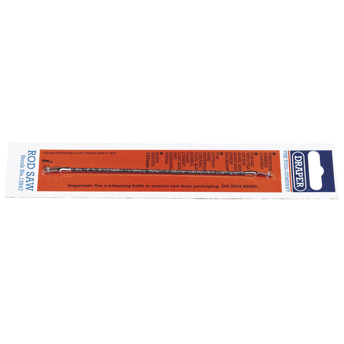 DRAPER 150mm Tungsten Carbide Tile or Rod Saw Blade: Model No.RS160/1