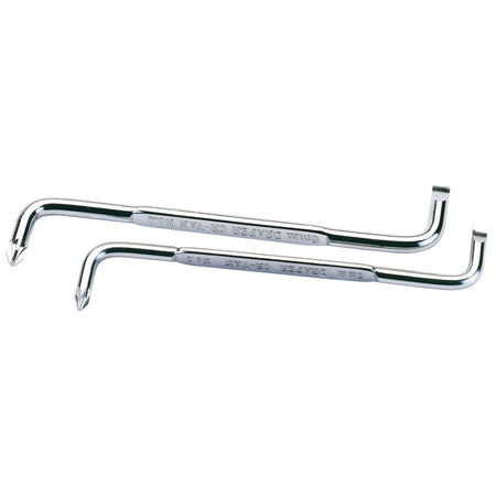 DRAPER 2 Piece Plain Slot and PZ Type Angled Screwdriver Set: Model No.1241/2