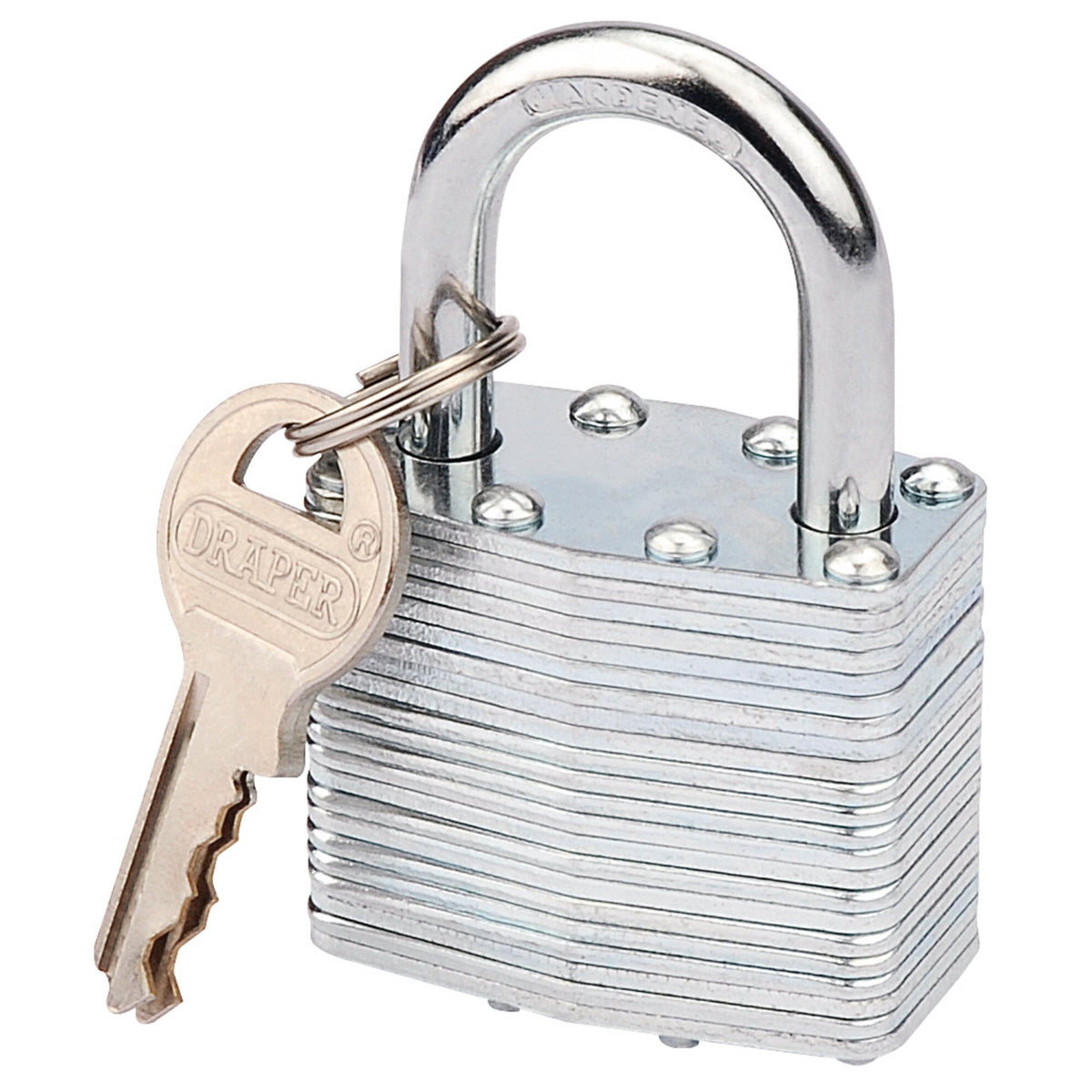 DRAPER 40mm Laminated Steel Padlock: Model No.LT100
