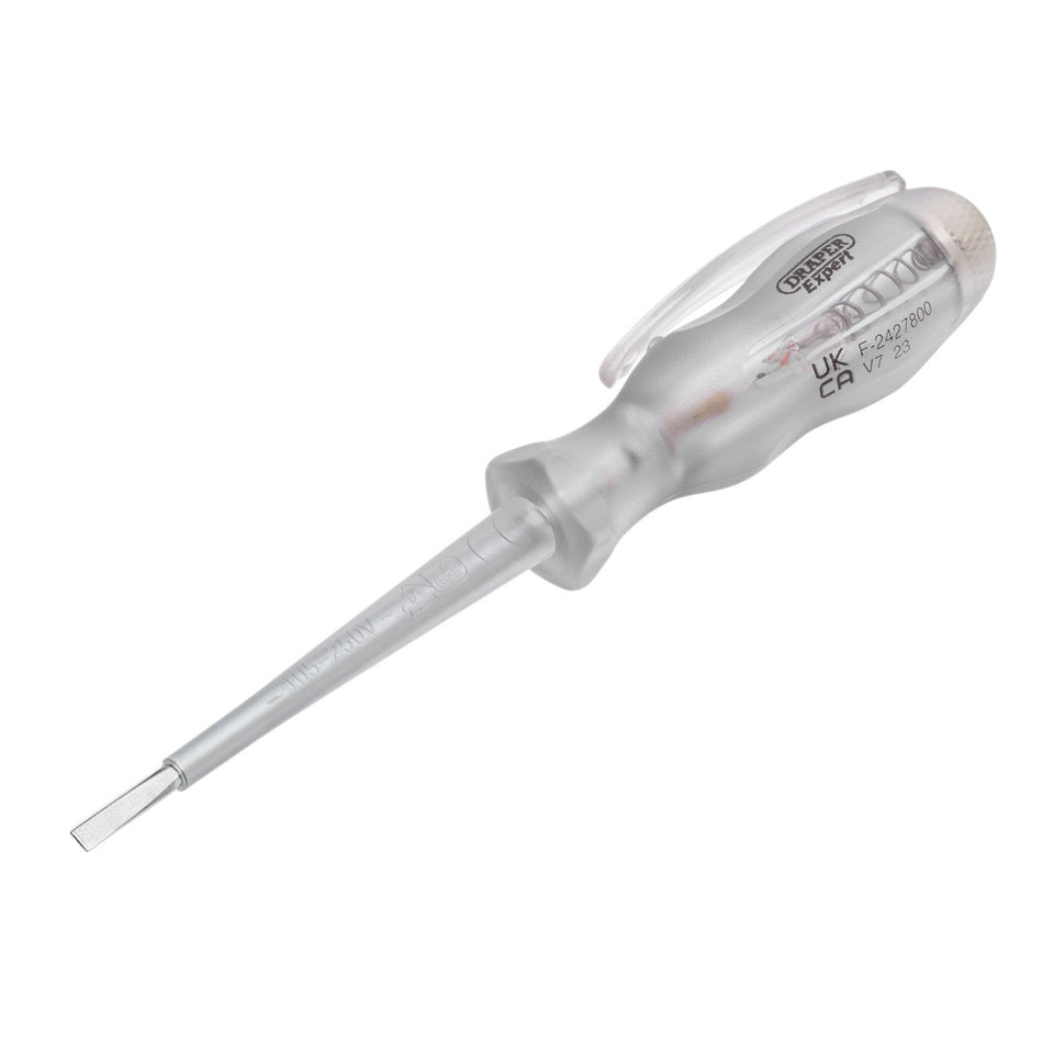Draper Expert VDE Mains Tester Screwdriver, 105-250V AC, 140mm : Model No. VDEMT-140