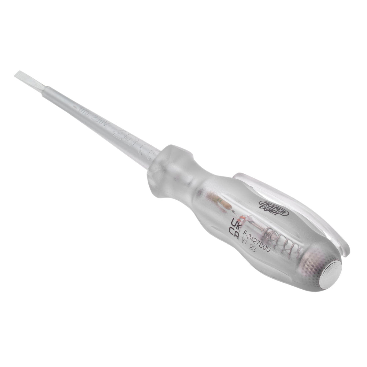 Draper Expert VDE Mains Tester Screwdriver, 105-250V AC, 140mm : Model No. VDEMT-140