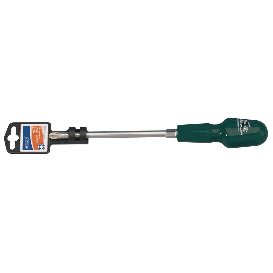 DRAPER No 3 x 150mm PZ Type Cabinet Pattern Screwdriver: Model No.186PZ