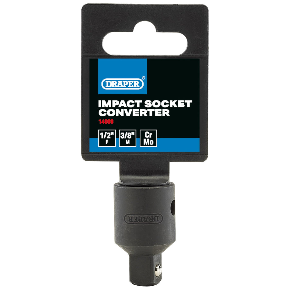DRAPER Expert 1/2in.(F) x 3/8in.(M) Impact Socket Converter: Model No.307