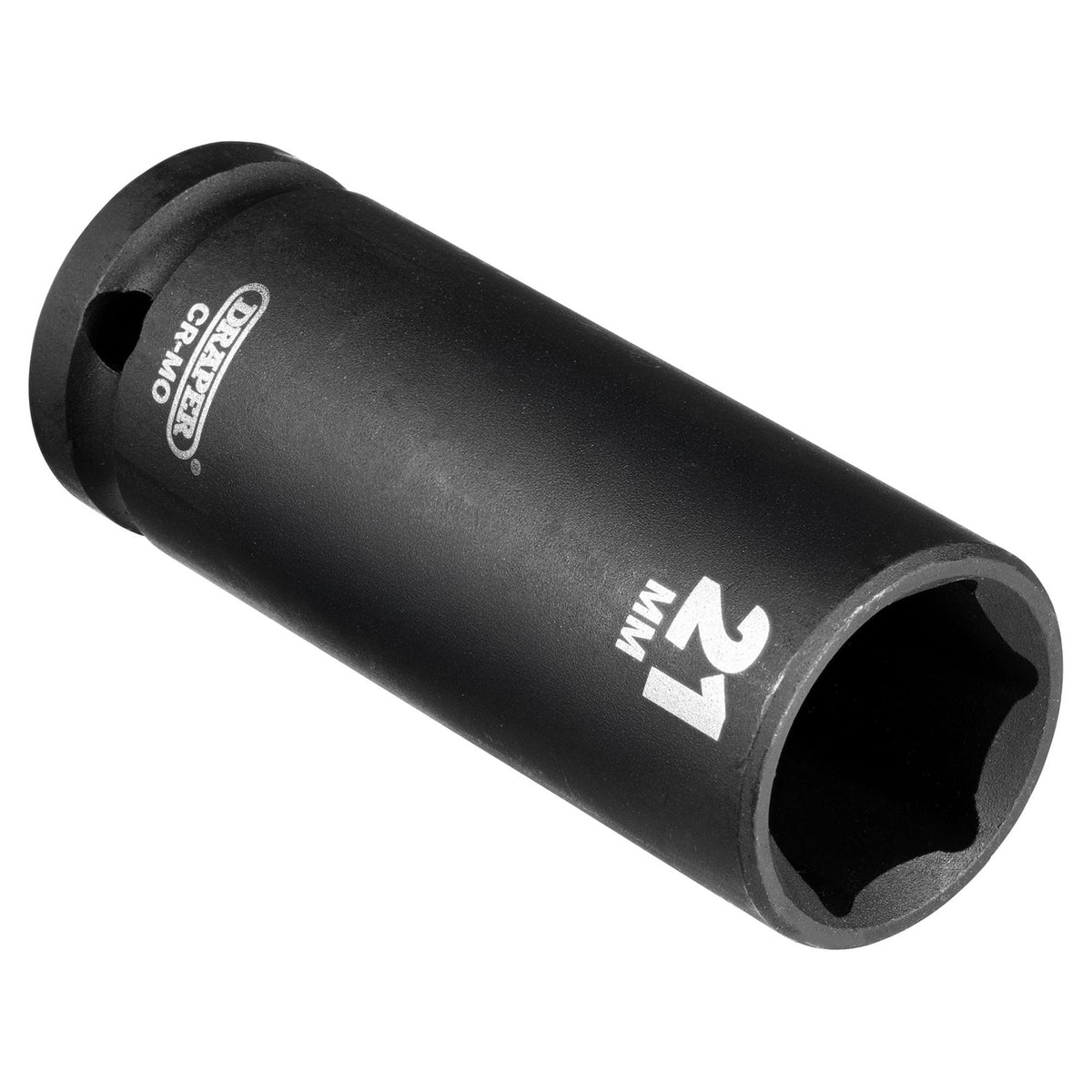 DRAPER Expert 21mm 1/2in. Square Drive Deep Impact Socket: Model No.410D-MM