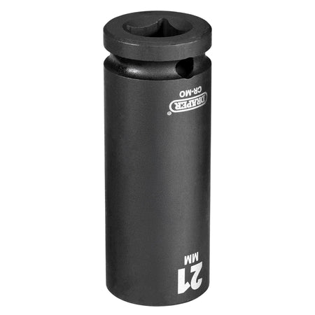 DRAPER Expert 21mm 1/2in. Square Drive Deep Impact Socket: Model No.410D-MM