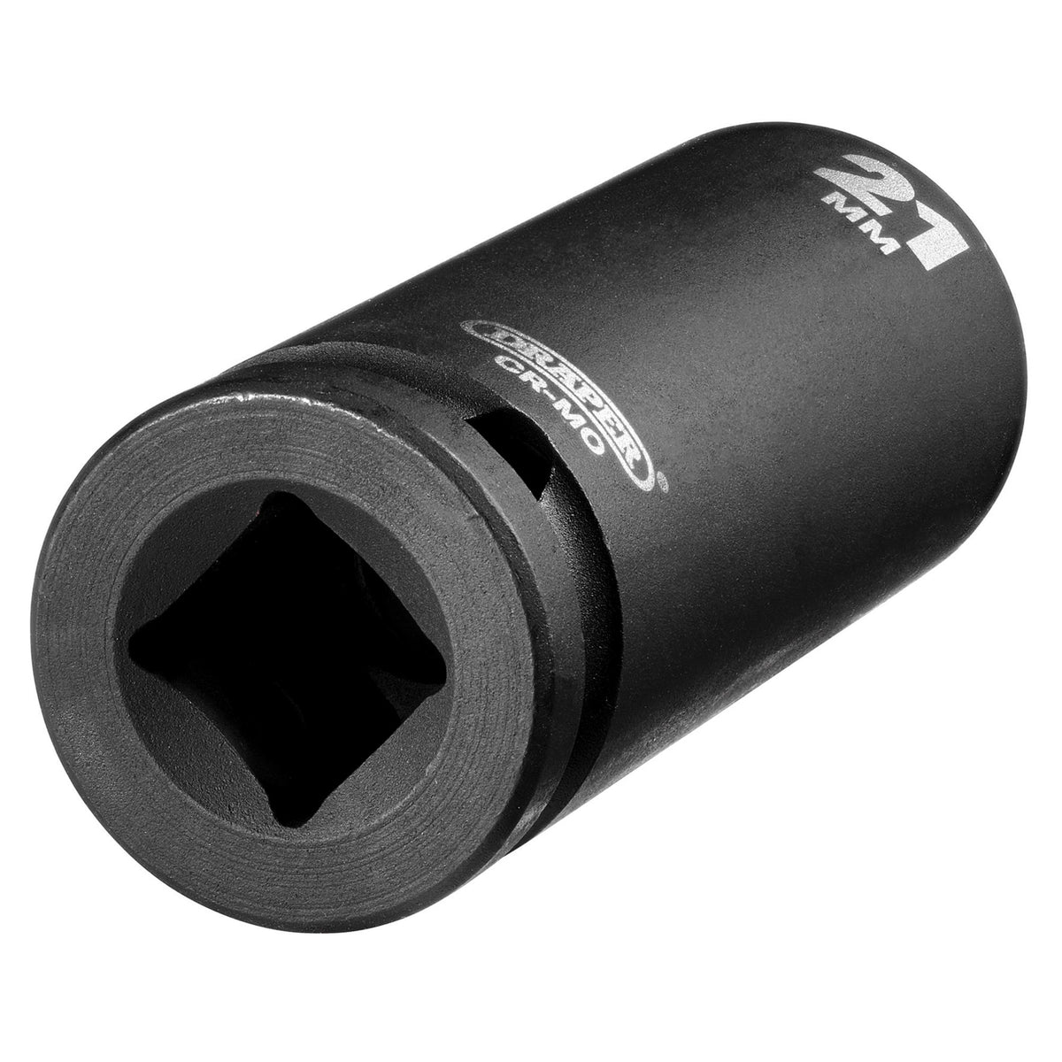 DRAPER Expert 21mm 1/2in. Square Drive Deep Impact Socket: Model No.410D-MM