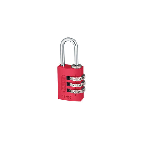 ABUS 145/20 20mm Aluminium Combination Padlock Red 46569