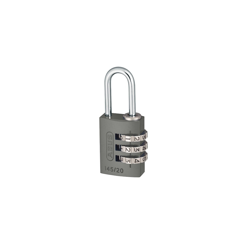 ABUS 145/20 20mm Aluminium Combination Padlock Titanium 46576