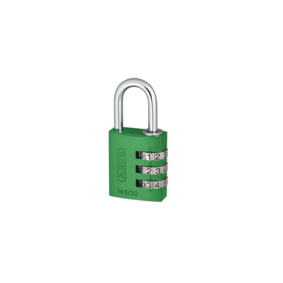 ABUS 145/30 30mm Aluminium Combination Padlock Green 46580