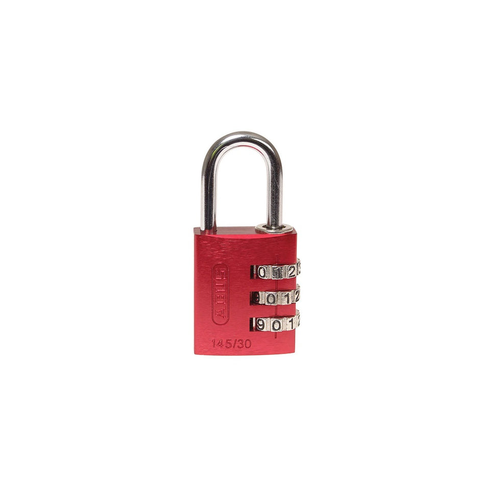 ABUS 145/30 30mm Aluminium Combination Padlock Red 46578