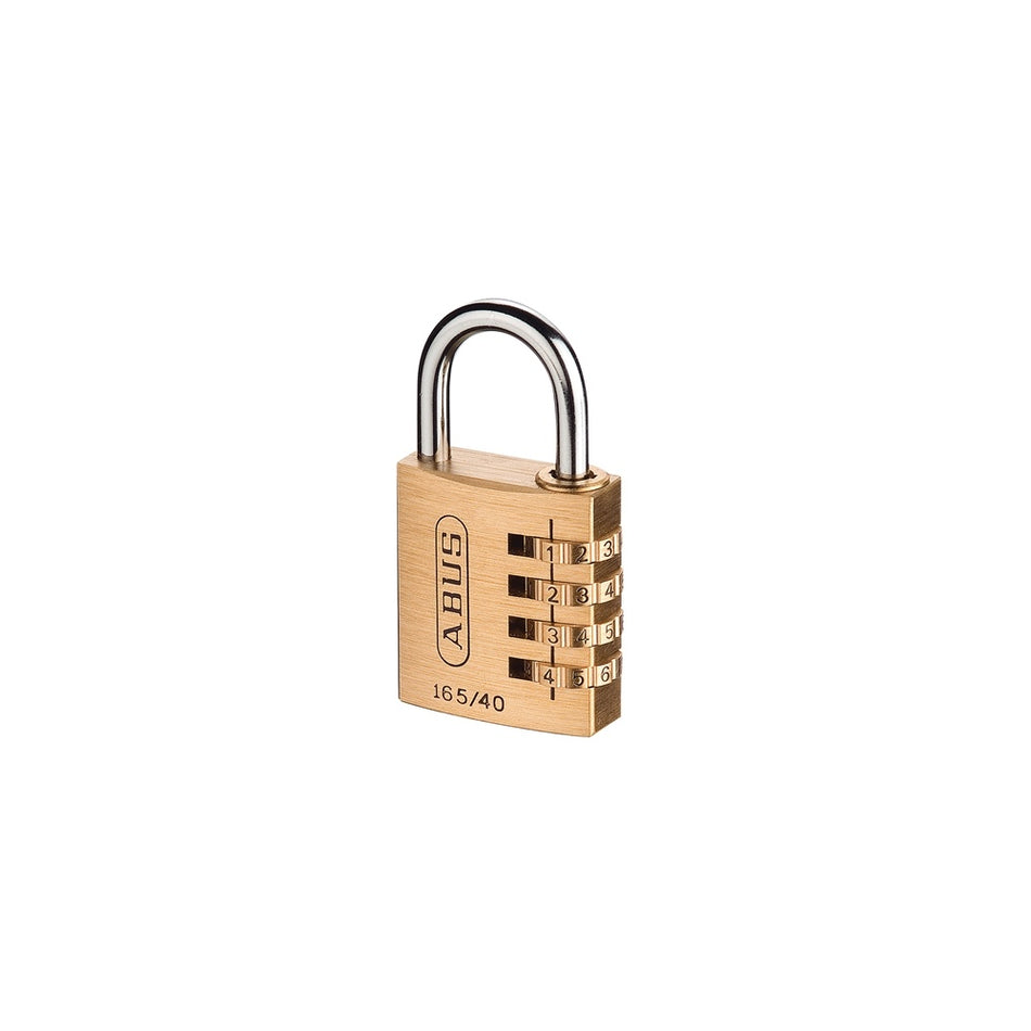 ABUS 165/40 40mm Solid Brass Body Combination Padlock (4 Digit) Carded
