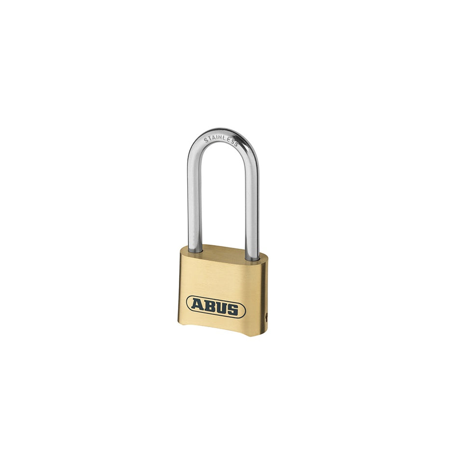 ABUS 180IB/50HB63 50mm Combination Padlock Brass Long Shackle Carded