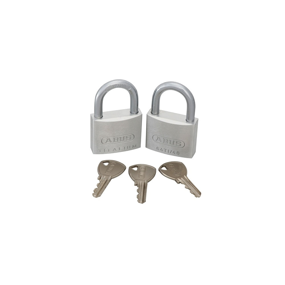 ABUS 64TI/40 Titalium Padlock 40mm Twin Pack