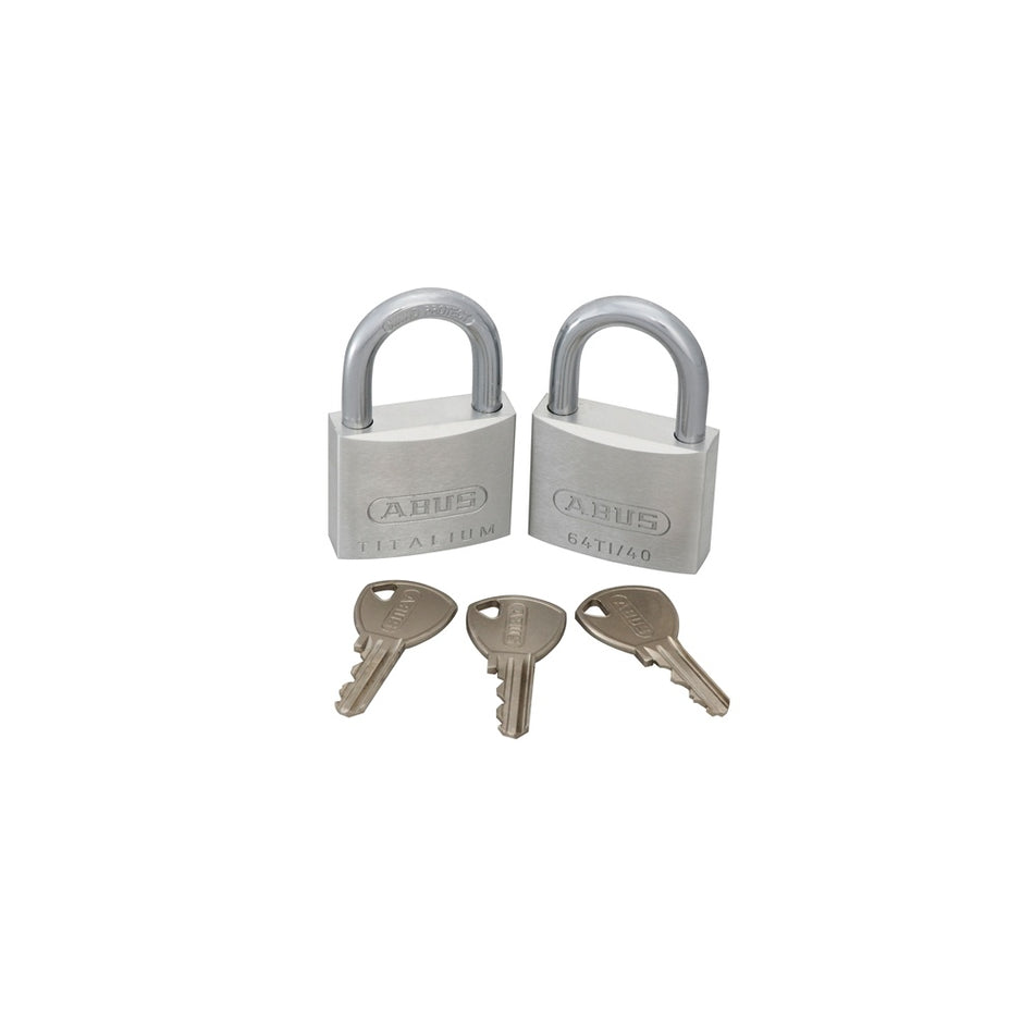 ABUS 64TI/40 Titalium Padlock 40mm Twin Pack