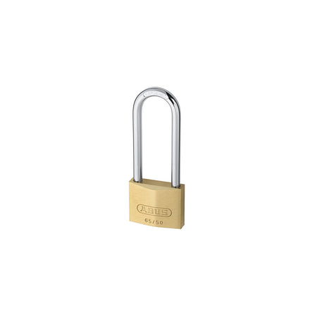 ABUS 65/50HB80 50mm Brass Padlock 80mm Long Shackle Carded