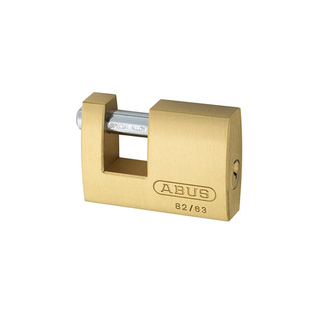 ABUS 82/63 63mm Monoblock Brass Shutter Padlock Carded