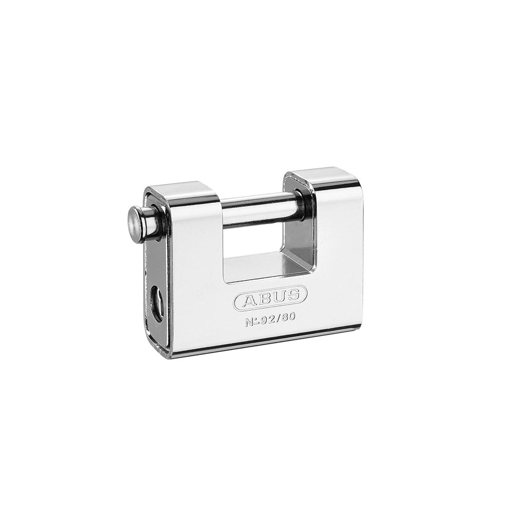 ABUS 92/80 80mm Monoblock Brass Body Shutter Padlock Carded