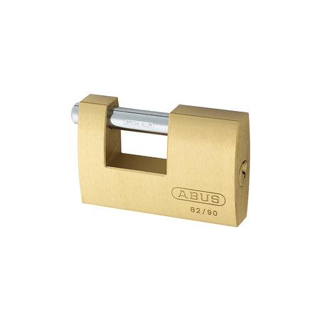 ABUS 82/90 90mm Monoblock Brass Shutter Padlock Keyed 8521