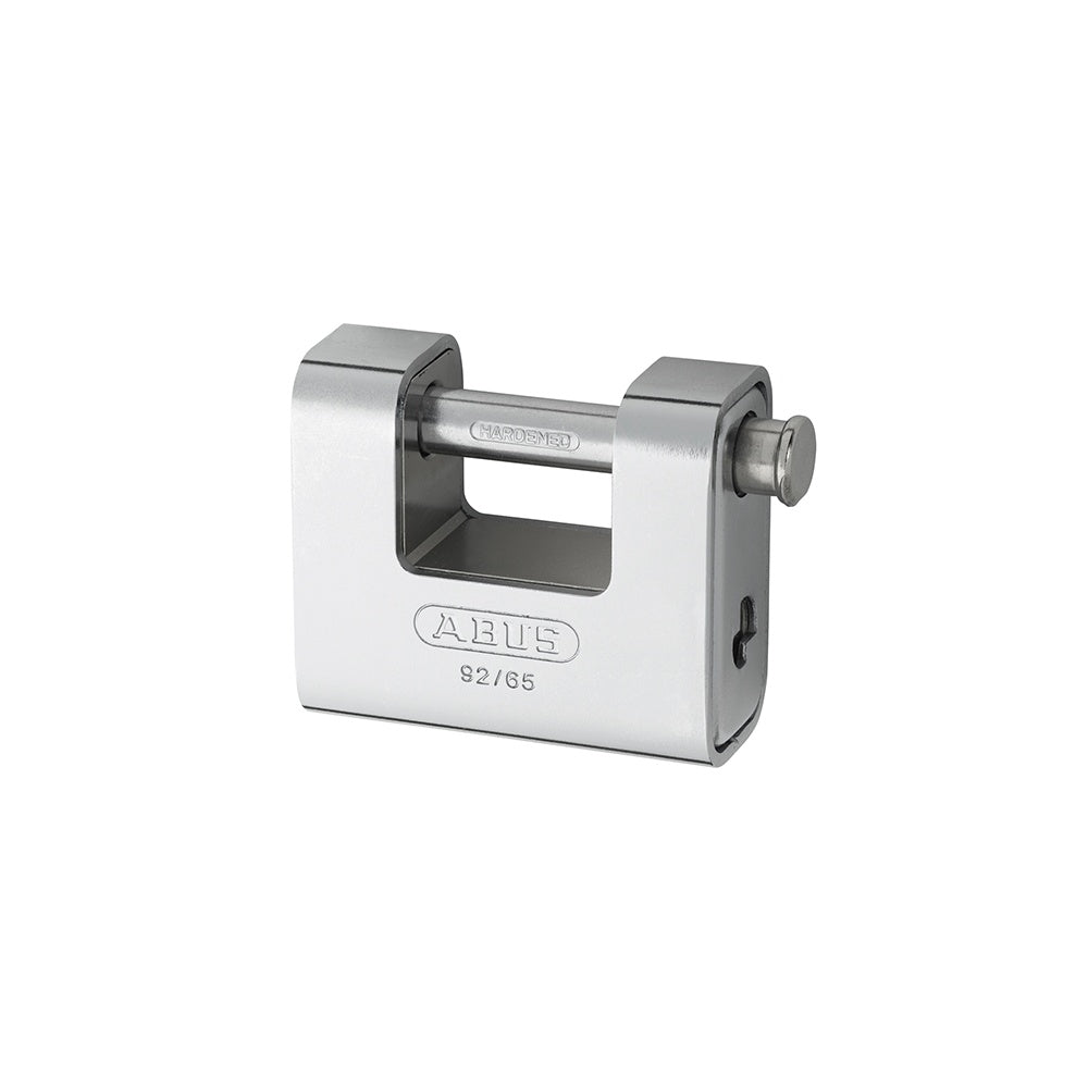 ABUS 92/65 65mm Monoblock Brass Body Shutter Padlock Keyed KA8511