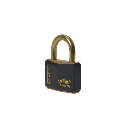 ABUS T84MB/40 40mm Black Nautic Rustproof Padlock Twin Pack Carded