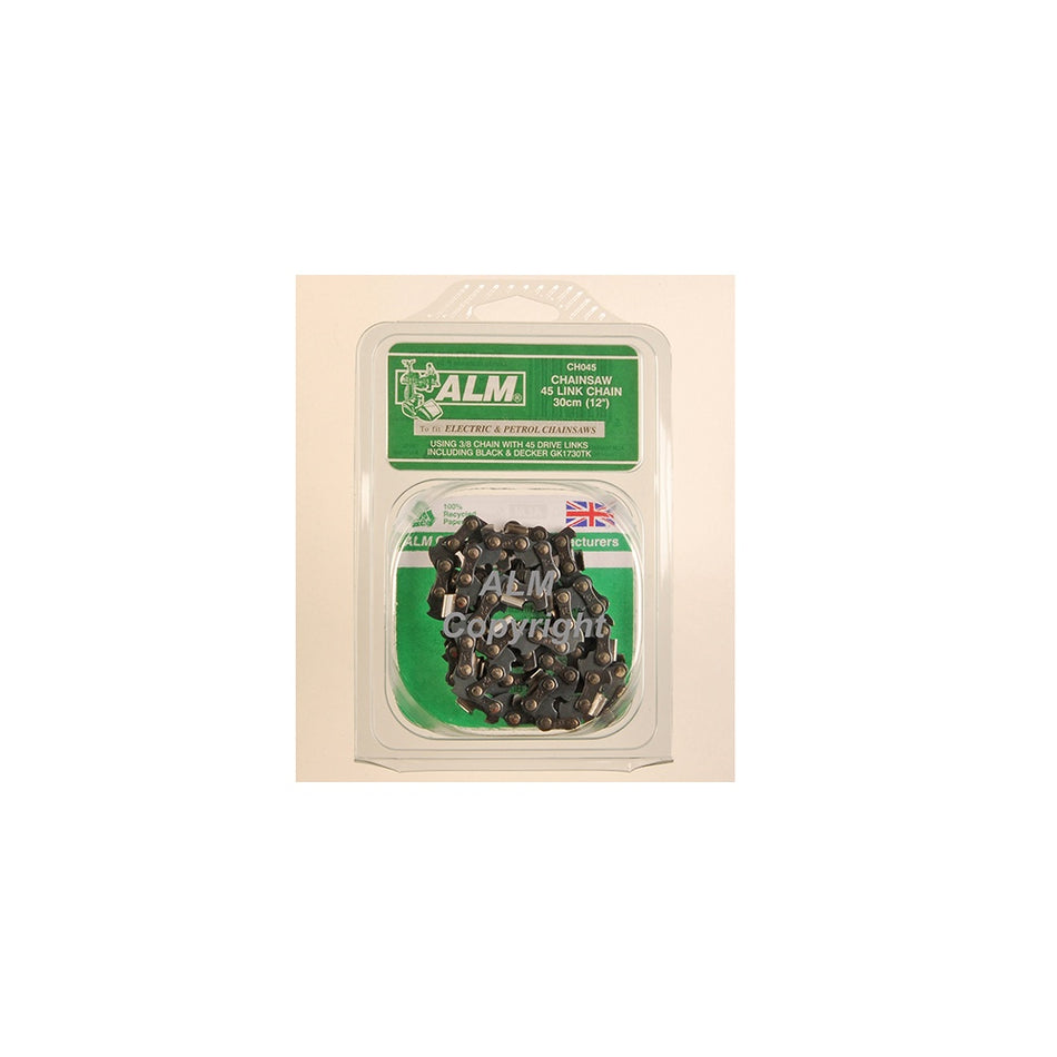ALM Manufacturing CH045 Chainsaw Chain 3/8 in x 45 links - Fits 30 cm Bars
