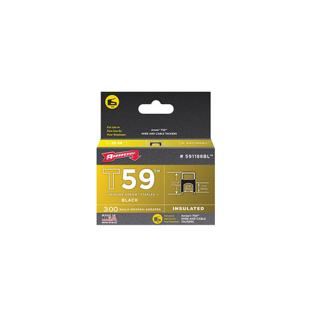 Arrow T59 Insulated Staples Black 6 x 8mm Box 300