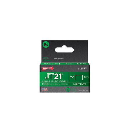 Arrow JT21 T27 Staples 8mm ( 5/16in) Box 1000