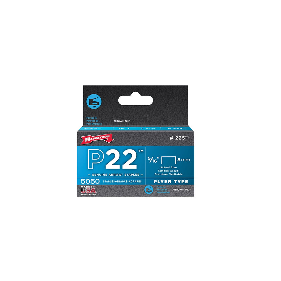 Arrow P22 Staples 8mm ( 5/16in) Box 5000
