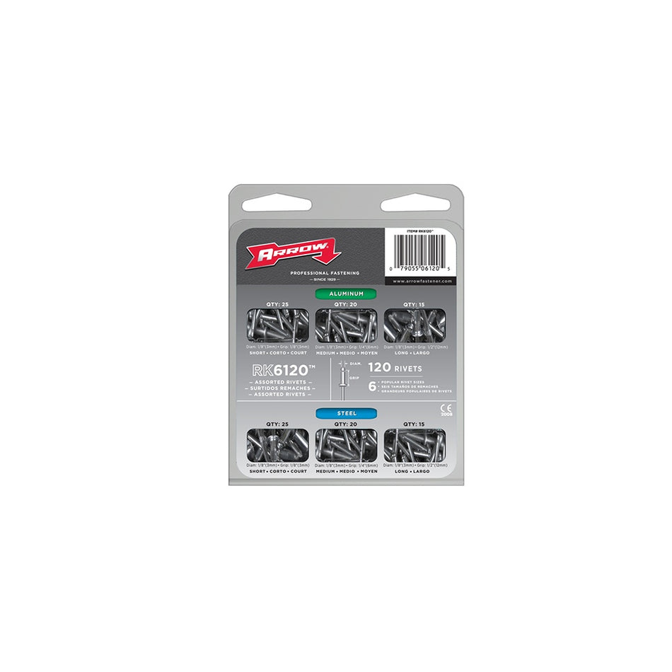 Arrow RK6120 Multi Rivet Pack