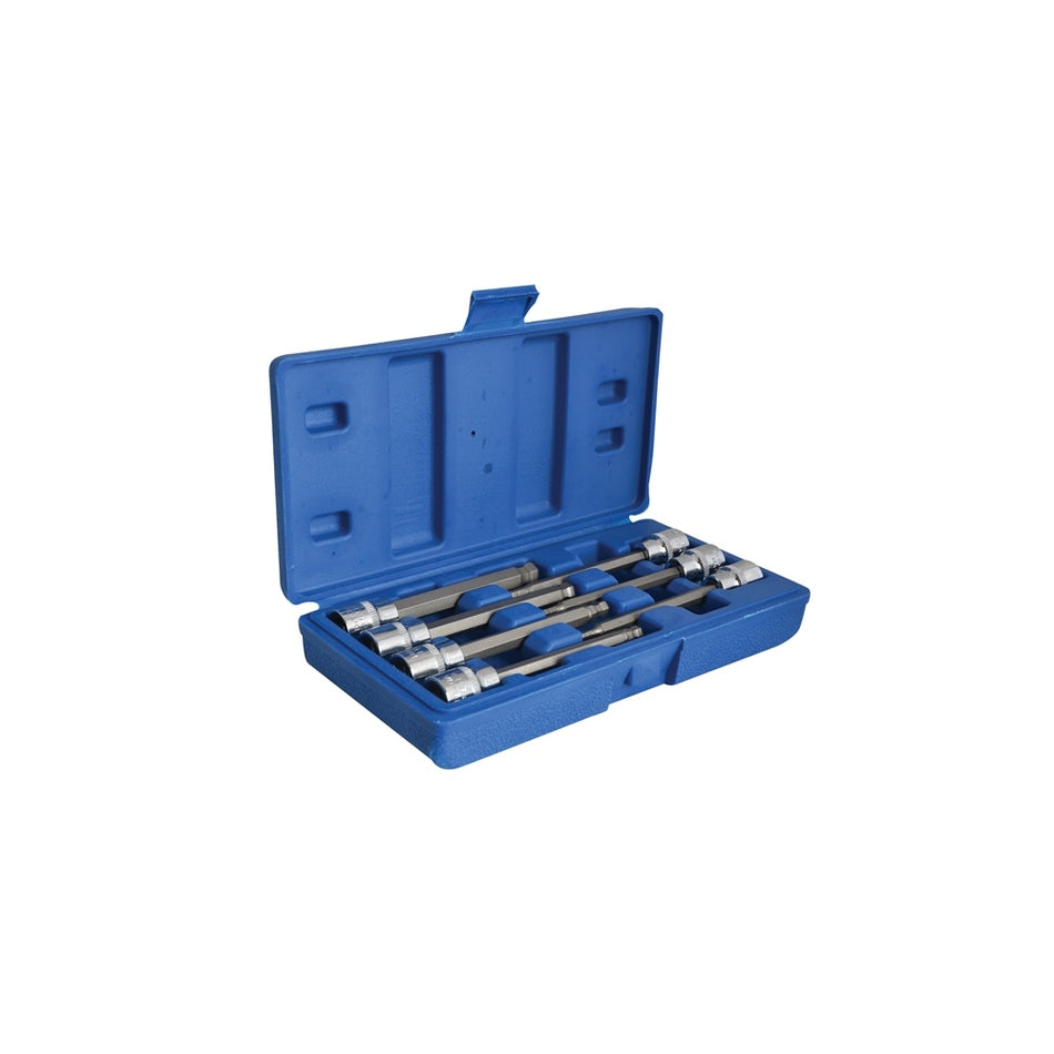 BlueSpot Tools Extra Long 3/8in Square Drive Hex Ball Bit Sockets 7 Piece