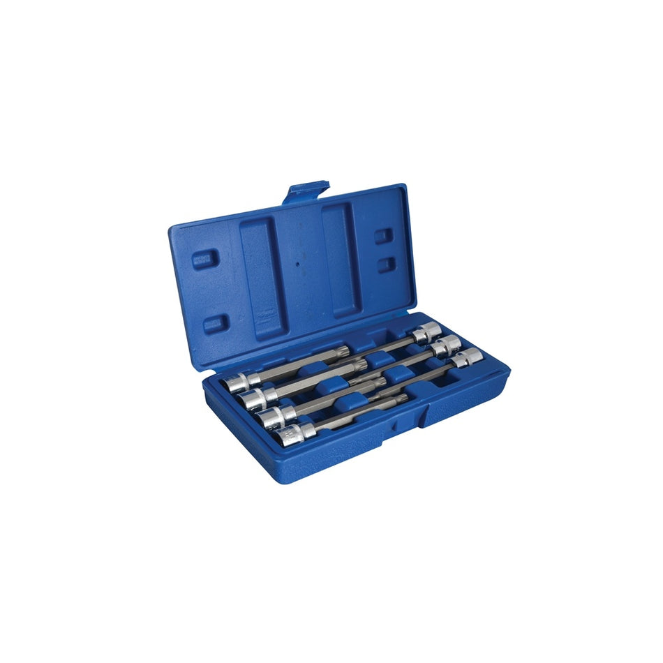 BlueSpot Tools Extra Long 3/8in Square Drive Spline Bit Sockets 7 Piece