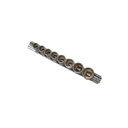 BlueSpot Tools Sockets On Rail Set of 8 Metric 3/8in Drive