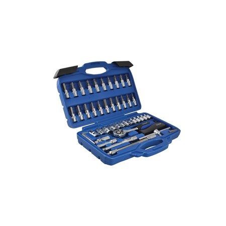 BlueSpot Tools 1/4in Square Drive Socket & Bit Set 46 Piece