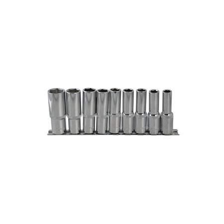 BlueSpot Tools Deep Socket Set of 9 Metric 1/2in Square Drive