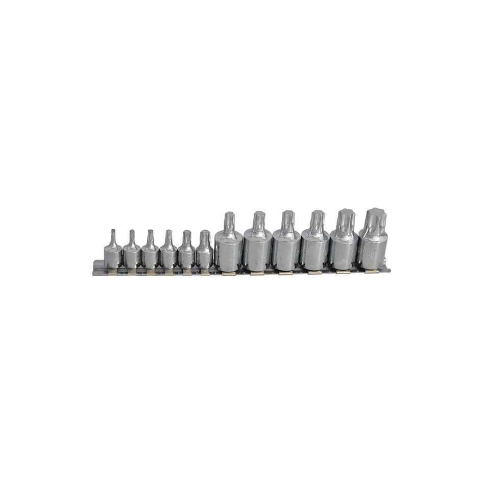 BlueSpot Tools Torx Socket Set of 12 1/4 & 3/8in Square Drive
