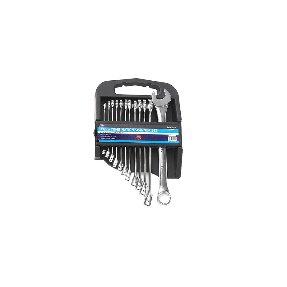 BlueSpot Tools Combination Spanner Set of 11 Metric 6 to 19mm