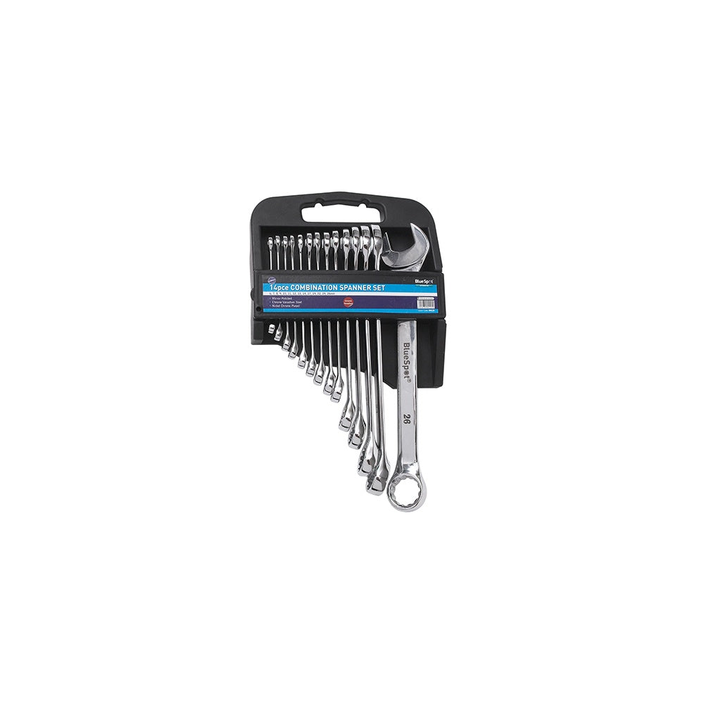 BlueSpot Tools Combination Spanner Set of 14 Metric 6 to 26mm