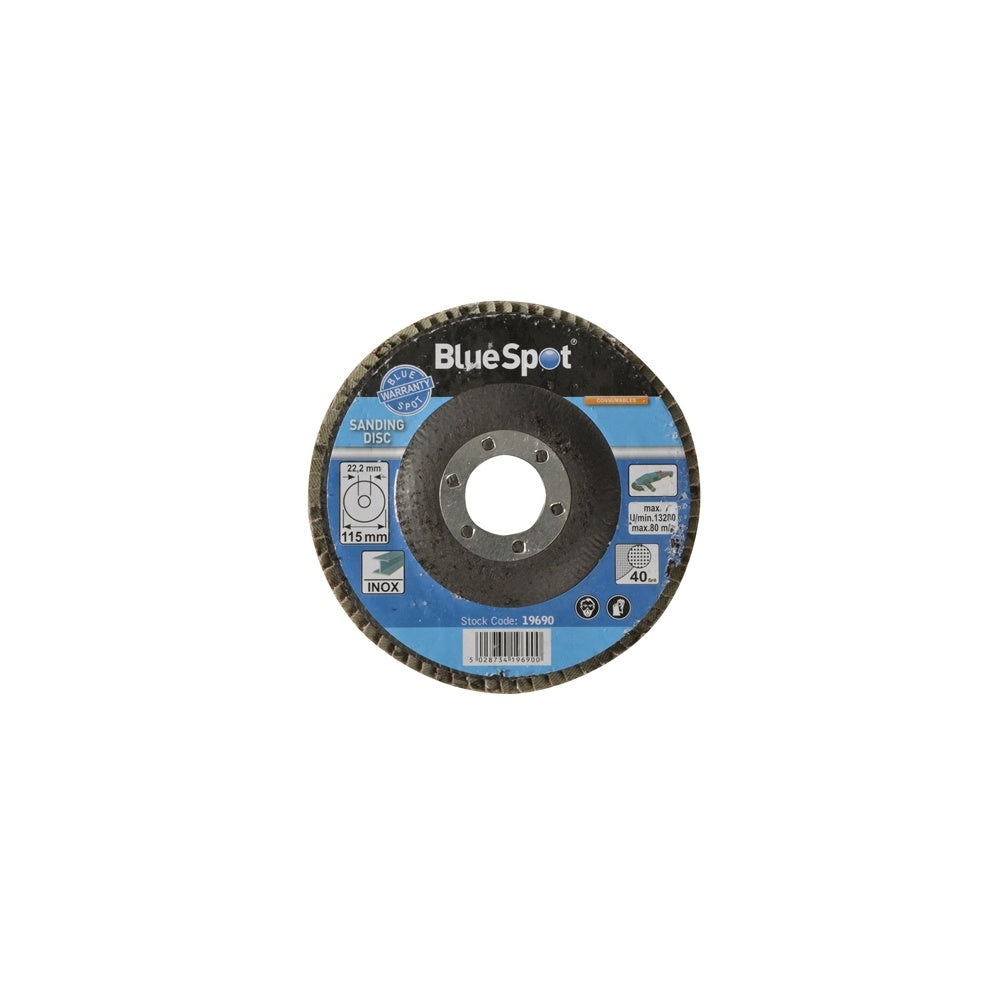 BlueSpot Tools Sanding Flap Disc 115mm 40 Grit