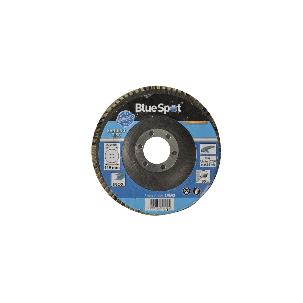 BlueSpot Tools Sanding Flap Disc 115mm 60 Grit