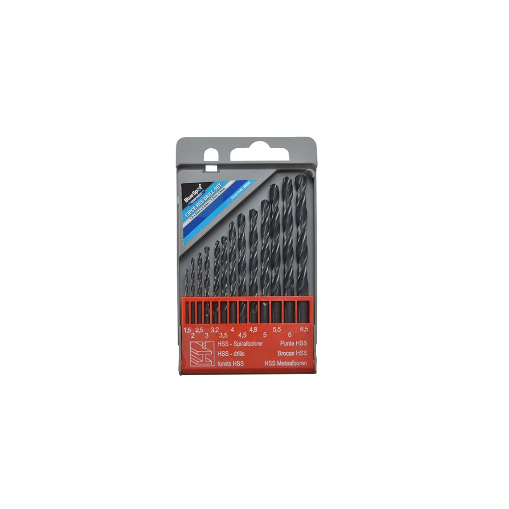 BlueSpot Tools HSS Drill Set of 13 1.5-6.5mm